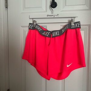 Nike Pink Athletic Dri-Fit Shorts with Elastic Waistband